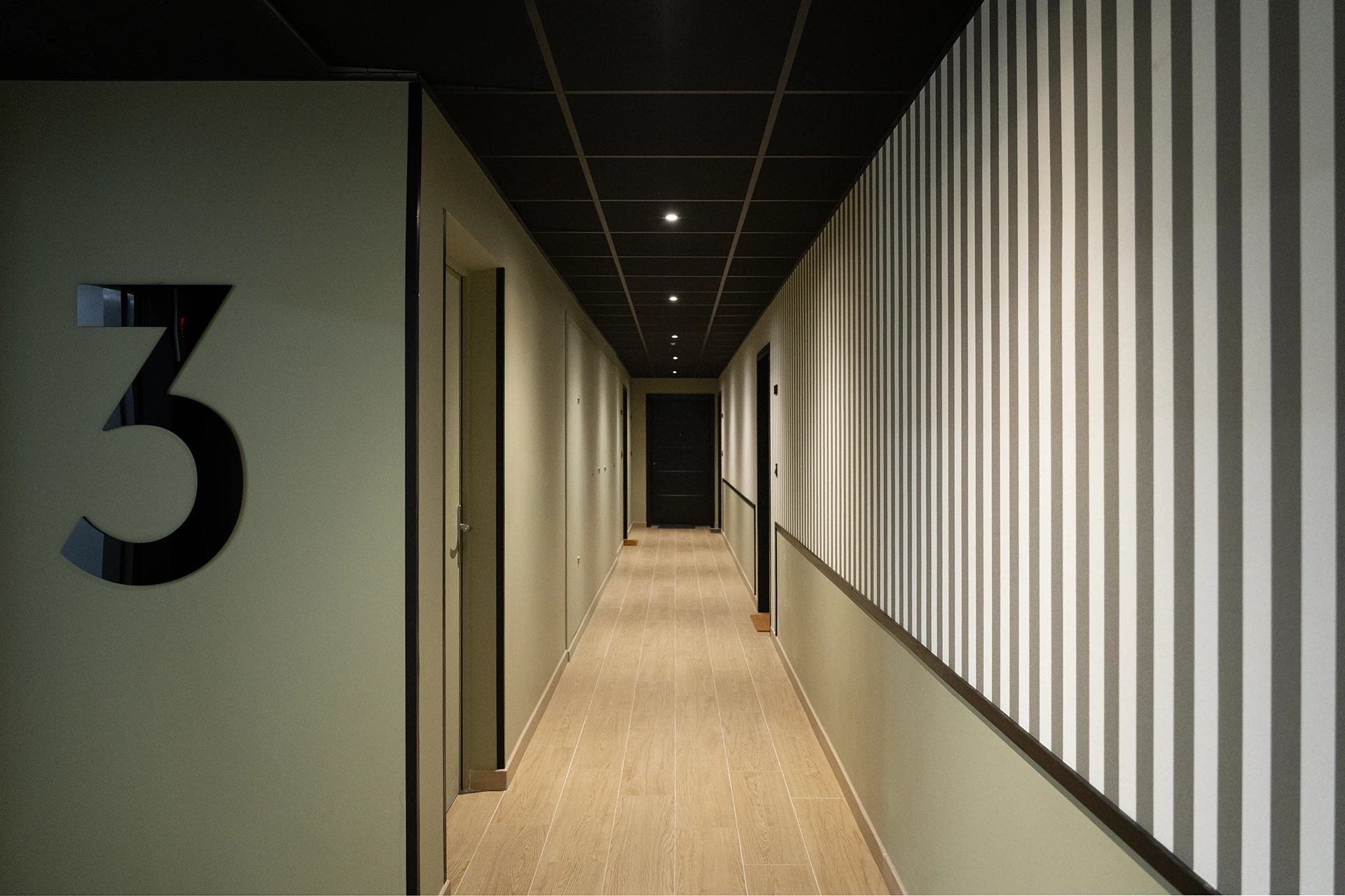 Circulation intérieure de la résidence Domaine Marquise à Valence